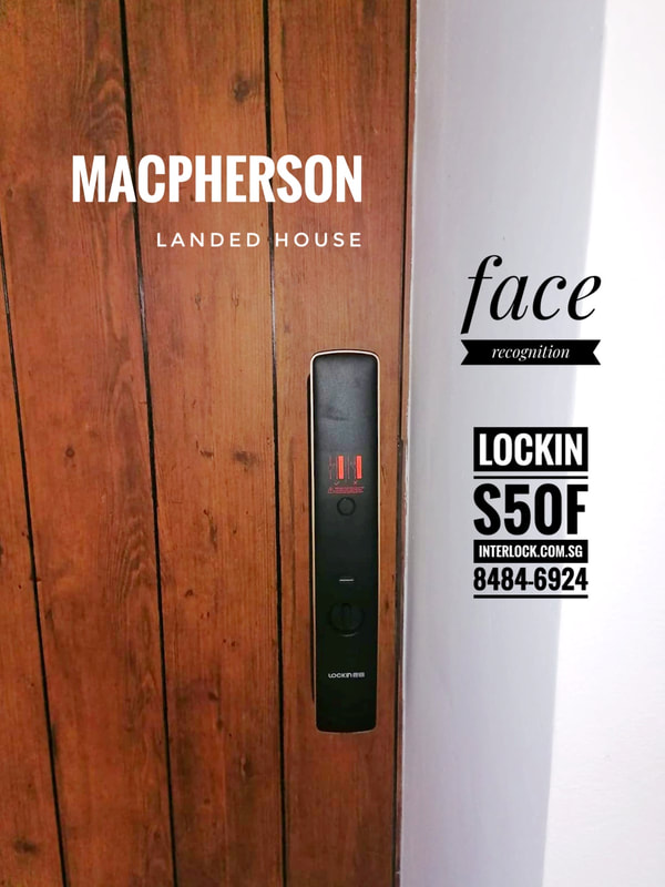 Lockin S50F Face Recognition Smart Lock at Macpherson house Interlock Singapore - rear view