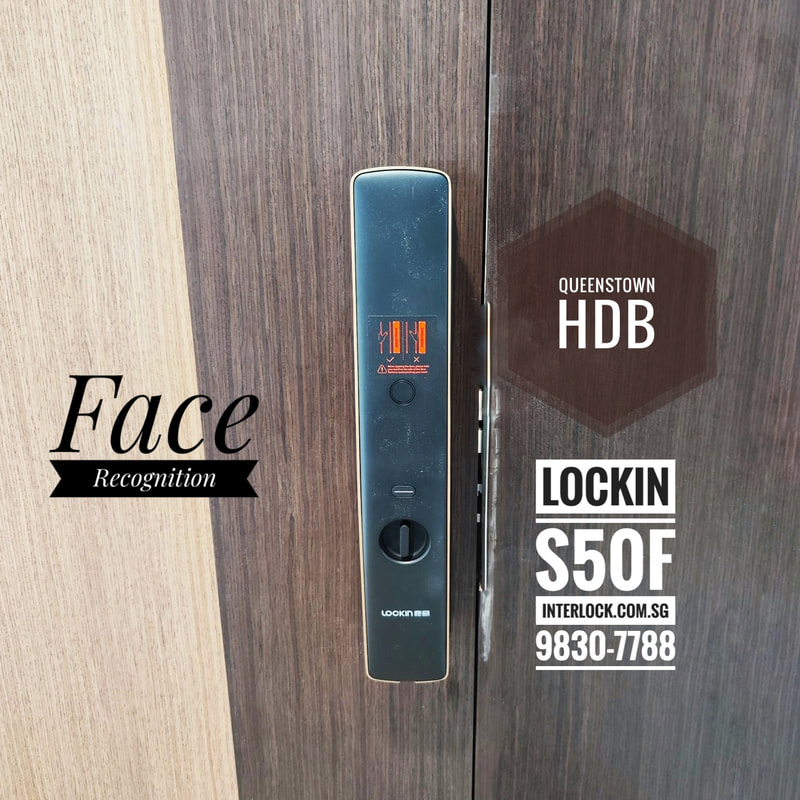 Lockin S50F Face Recognition Smart Lock at Queenstown HDB Interlock Singapore - Rear View