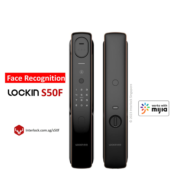 Lockin S50F Face Recognition Smart Lock from Interlock Singapore