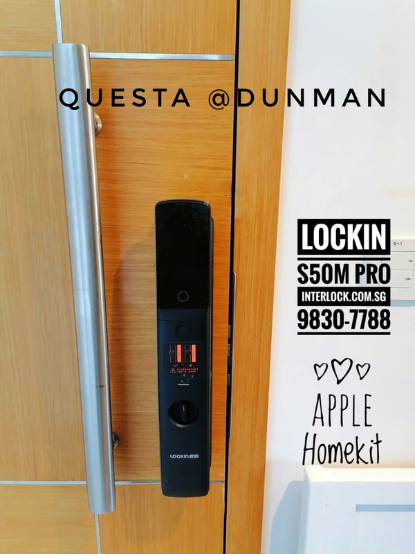 Lockin S50M Pro Smart Lock from Interlock Singapore at  Questa @Dunman condo