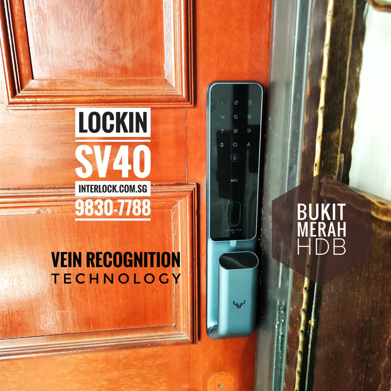 Lockin SV40 Finger Vein Recognition at Bukit Merah HDB front view in Singapore Interlock