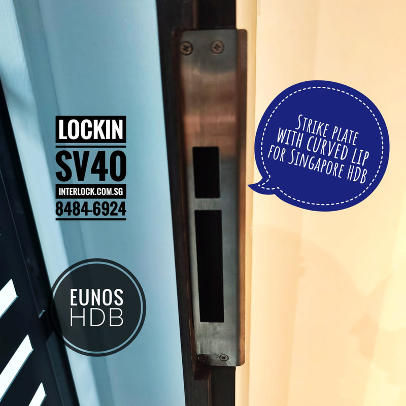 Lockin SV40 Finger Vein Recognition at Eunos HDB strike plate view in Singapore Interlock