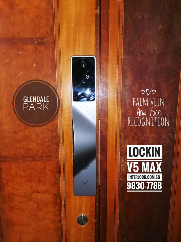 Lockin V5 Max Palm Vein Recognition at Glendale Park Condo from Interlock Singapore - front view