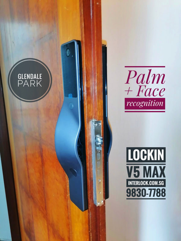 Lockin V5 Max Palm Vein Recognition at Glendale Park Condo from Interlock Singapore - side view