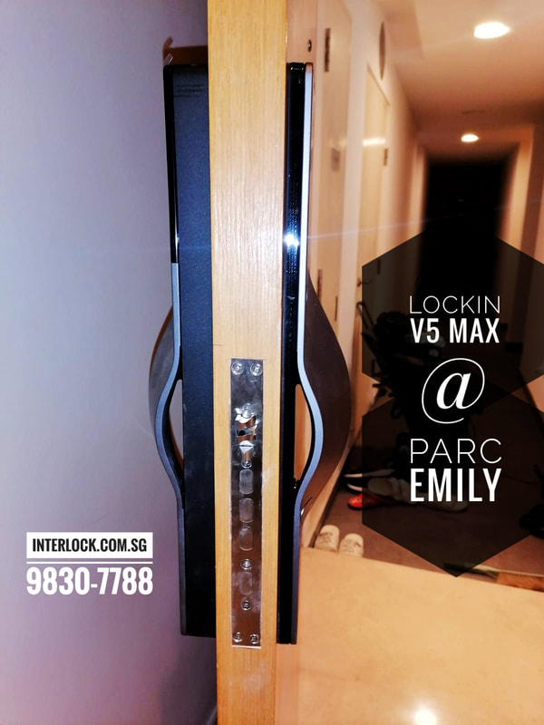 Lockin V5 Max Palm Vein Recognition at Parc Emily replace repair iRevo Gateman III - Interlock Singapore - side view