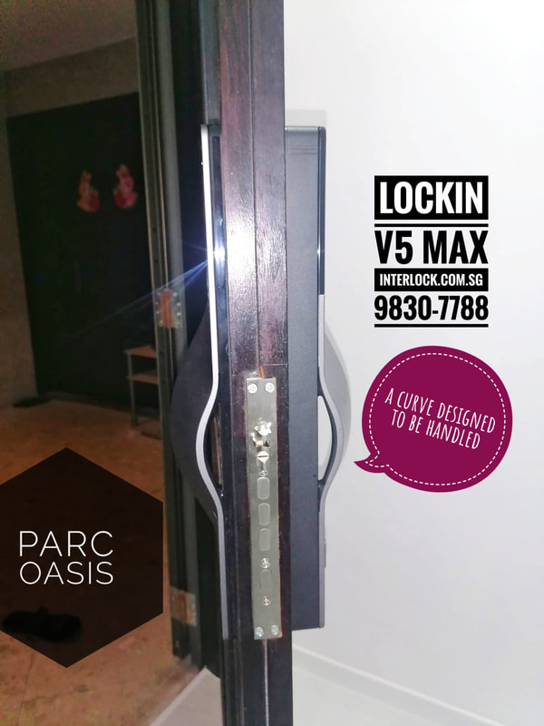 Lockin V5 Max Palm Vein Recognition at Parc Oasis condo from Interlock Singapore - side view