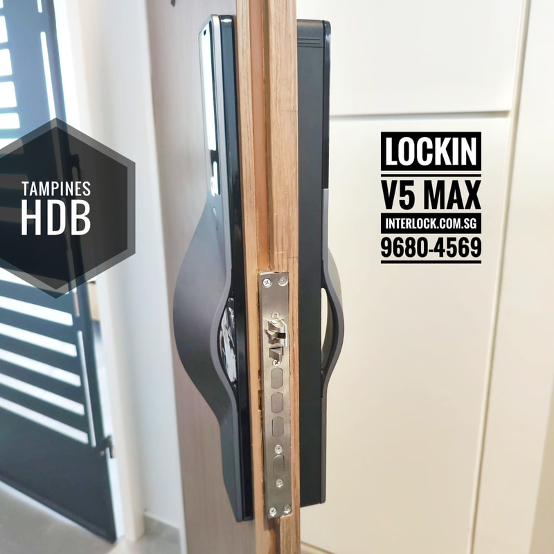 Lockin V5 Max Palm Vein Recognition at Tampines HDB side view from Interlock Singapore