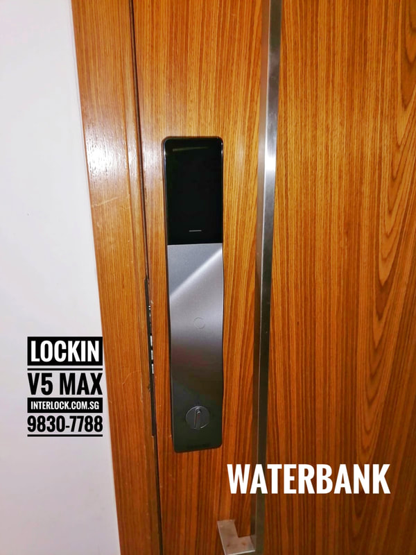 Lockin V5 Max Palm Vein Recognition at Waterbank from Interlock Singapore - rear view