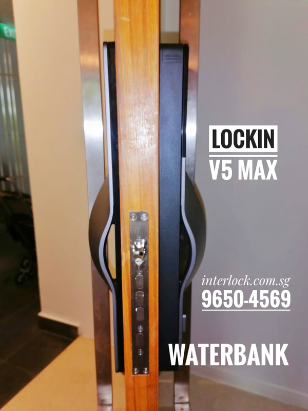 Lockin V5 Max Palm Vein Recognition at Waterbank from Interlock Singapore - side view
