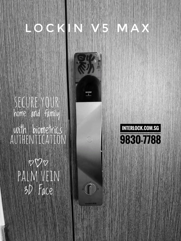 Lockin V5 Max Palm Vein Recognition black n white - rear view - from Interlock Singapore