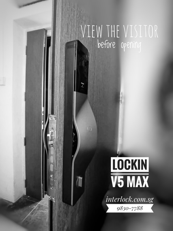 Lockin V5 Max Palm Vein Recognition black n white - side view - from Interlock Singapore