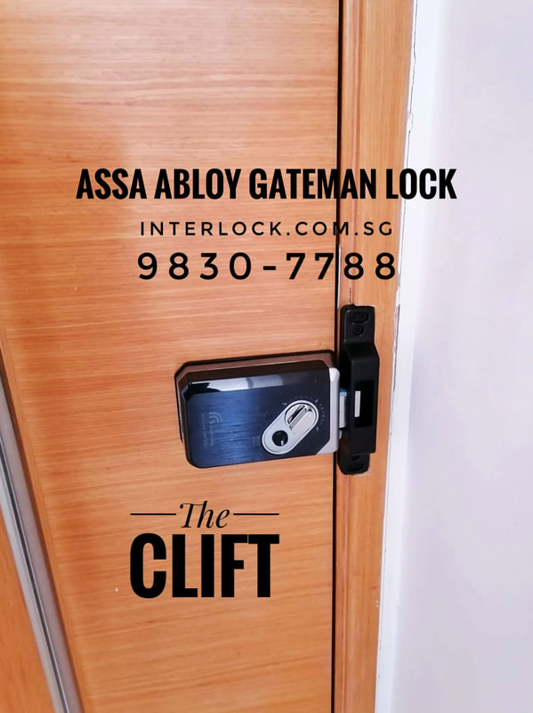 Assa Abloy Gateman Hash Digital Lock from Interlock Singapore at the Clift Condo in Singapore rear view
