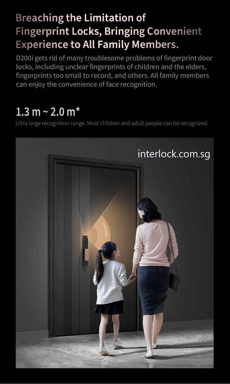 Aqara D200 D200i Smart Lock face recognition overcomes fingerprint limitations - Interlock Singapore