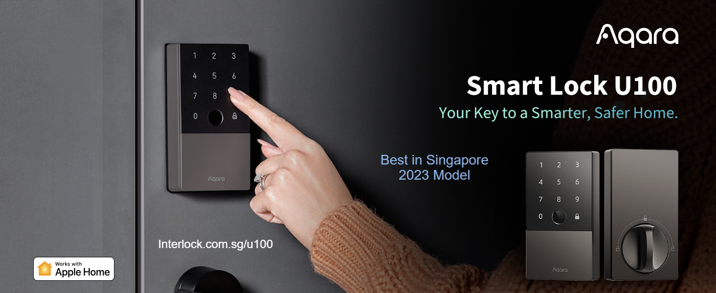 Aqara U100 Smart Deadbolt is the best in Singapore. Interlock Singapore