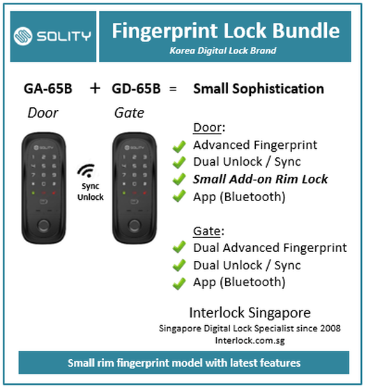 Solity Door and Gate Digital Lock Bundles for GA-65B and GD-65B