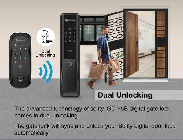 Singapore Solity Gate Lock GD-65B Fast Fingerprint