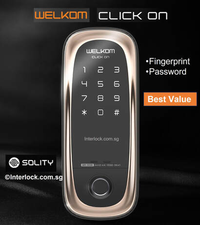 Solity Welcom Click On WR-65B Rim Digital Lock from Interlock Singapore 