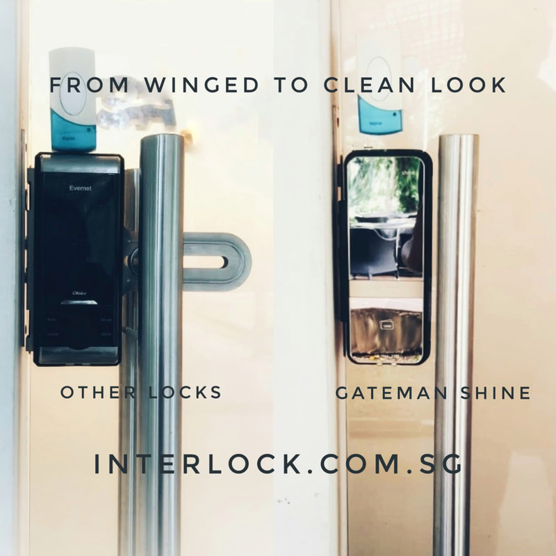 Assa Abloy Shine digital lock for glass swing door has a clean outlook without brackets