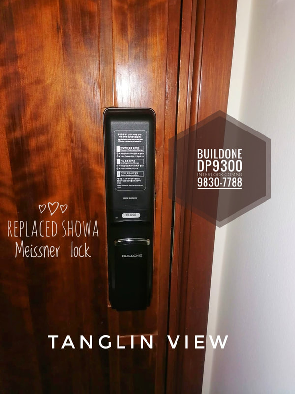Showa Meissner Lock repaired replaced at Tanglin View condo Singapore rear view