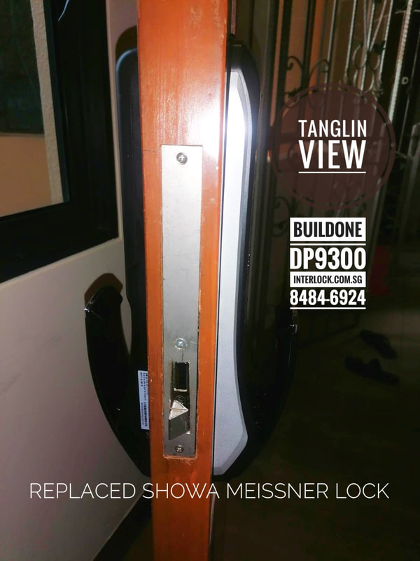Showa Meissner Lock repaired replaced at Tanglin View condo Singapore side view