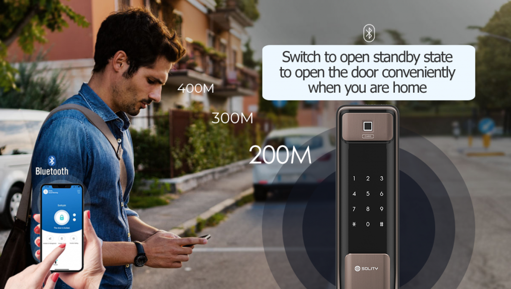 Solity Smart Lock GSP-2000BKF Proximity unlocking with phone and touch