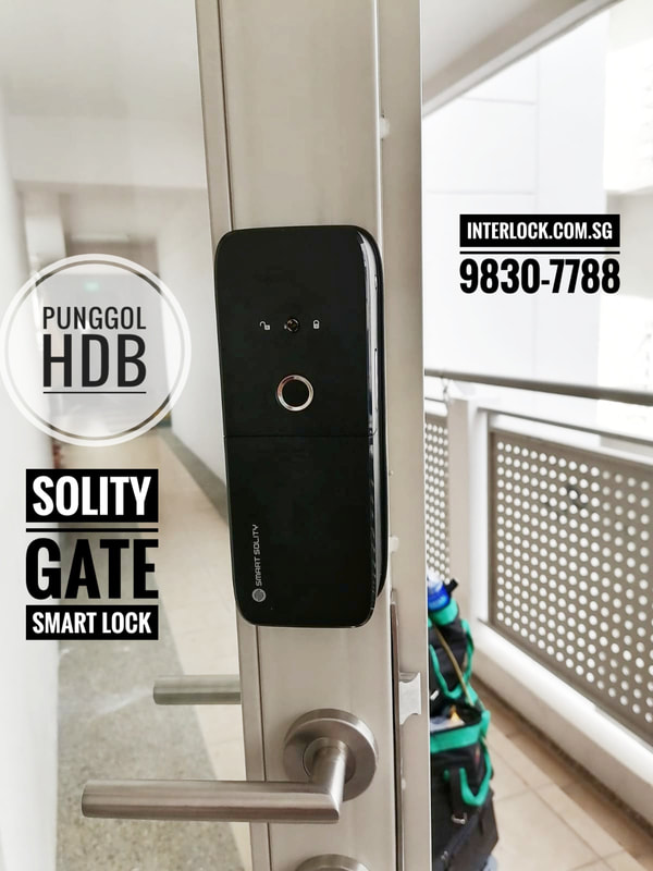 Solity Gate Lock GD-65B Punggol HDB Glass Gate Door Back View Interlock Singapore