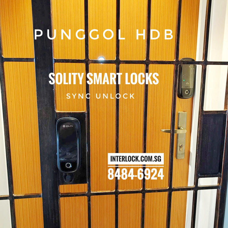 Solity GD-65B Smart Gate Lock Bundle at Punggol HDB Interlock Singapore