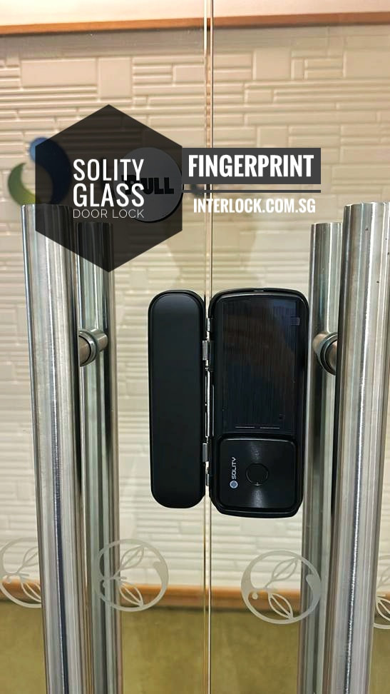 Solity GG-33B Smart Lock for glass doors from interlock Singapore