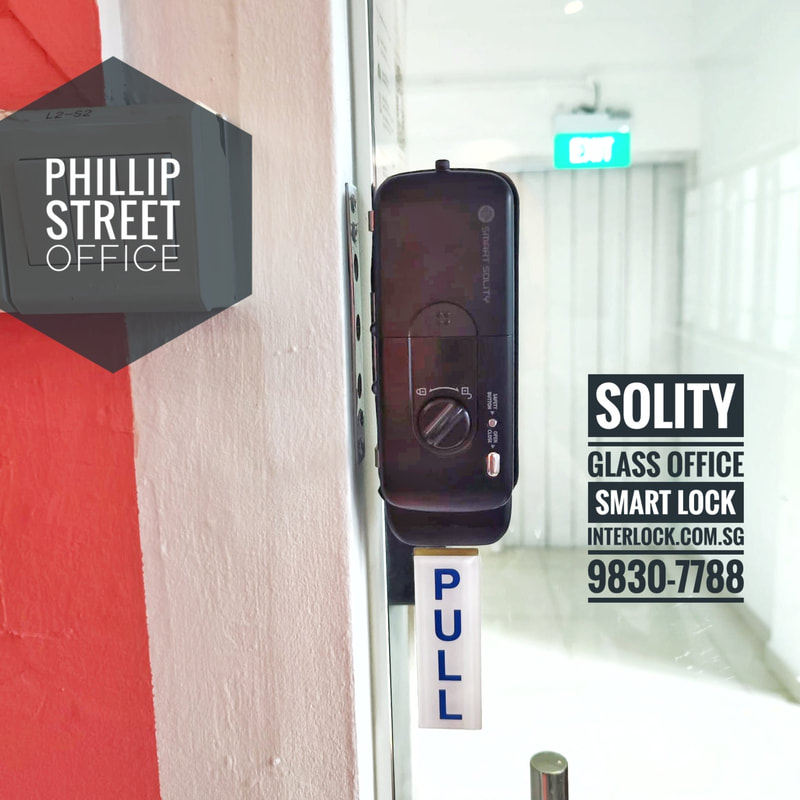 Solity Glass Lock GG-33B at Philllip Street from Interlock Singapore - rear view