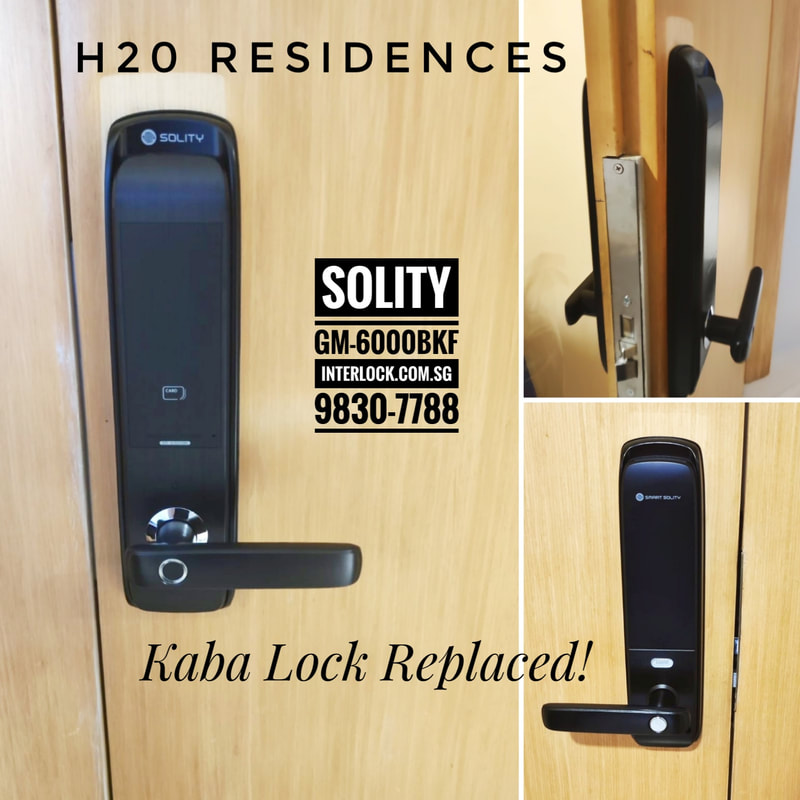 Solity GM-6000 lock at H20 Residences replace not repair Kaba EF680  Interlock Singapore