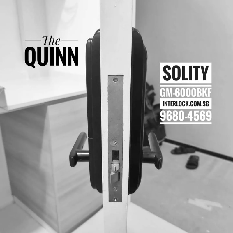 Solity GM-6000 lock at The Quinn condo Interlock Singapore - side view