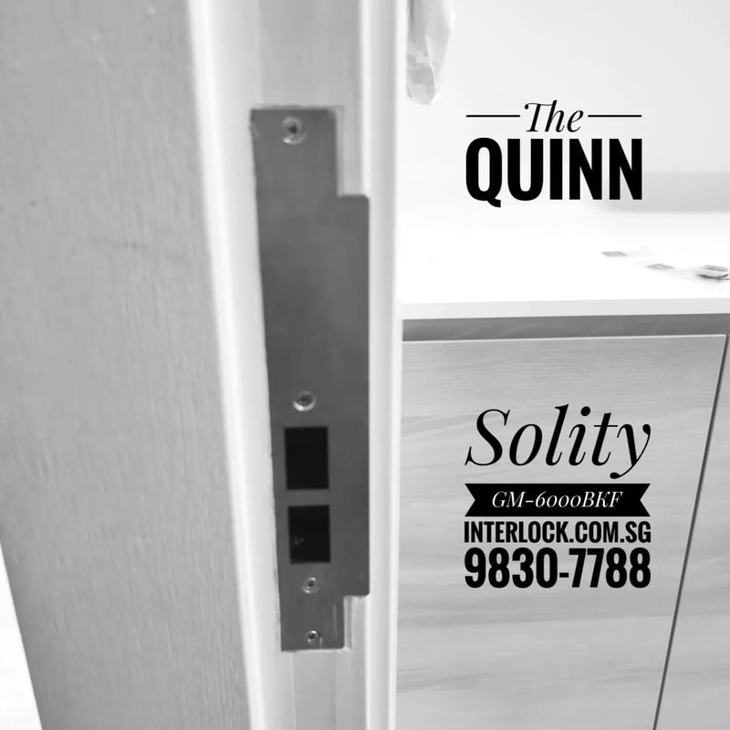 Solity GM-6000 lock at The Quinn condo Interlock Singapore - strike plate view