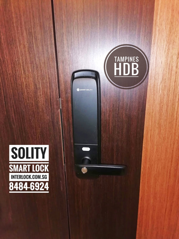 Solity GM-6000 smart door lock bundle at Tampines HDB Interlock Singapore - rear view