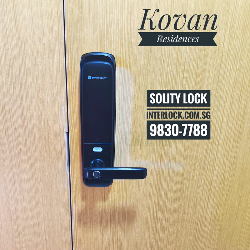Solity GM-6000 smart lock at Kovan Residences replace not repair iRevo Gateman V100-H  Interlock Singapore - rear view