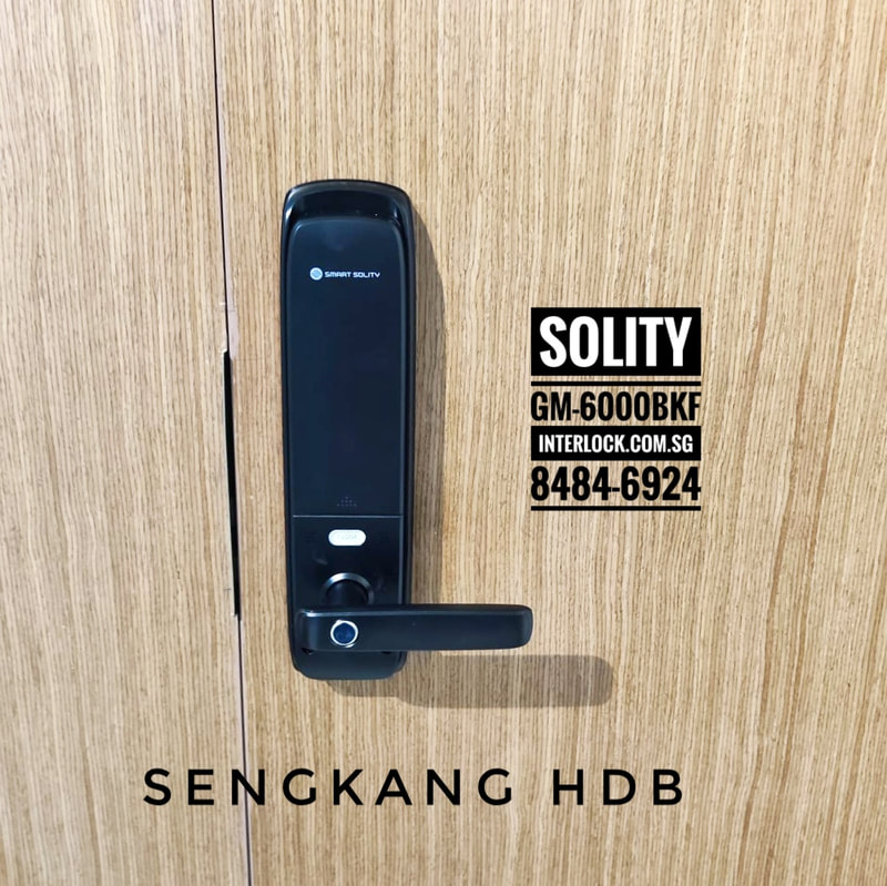 Solity GM-6000 smart lock at Sengkang HDB Interlock Singapore - rear view