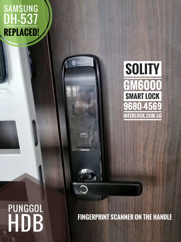 Solity GM-6000BKF Smart Lock at Punggol HDB front view.jpeg