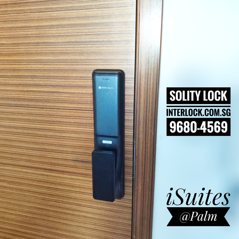 Solity GP-6000 digital lock at iSuites @Palm condo Interlock Singapore - rear view