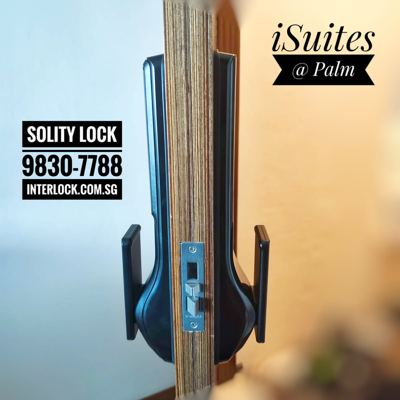 Solity GP-6000 digital lock at iSuites @Palm condo Interlock Singapore - side view