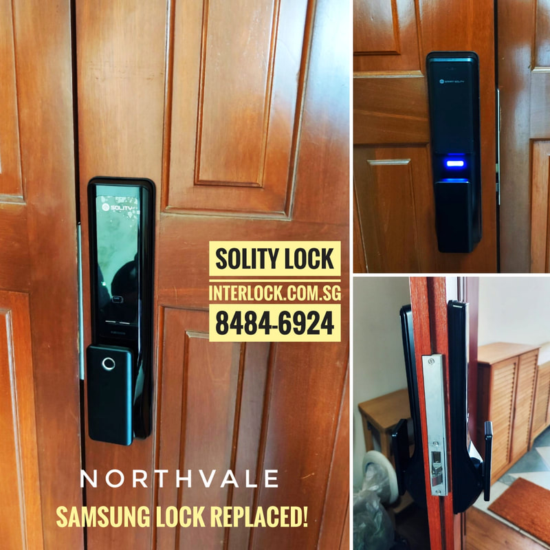 Solity GP-6000 smart lock at Northvale condo replace not repair Samsung Lock - Interlock Singapore - all view