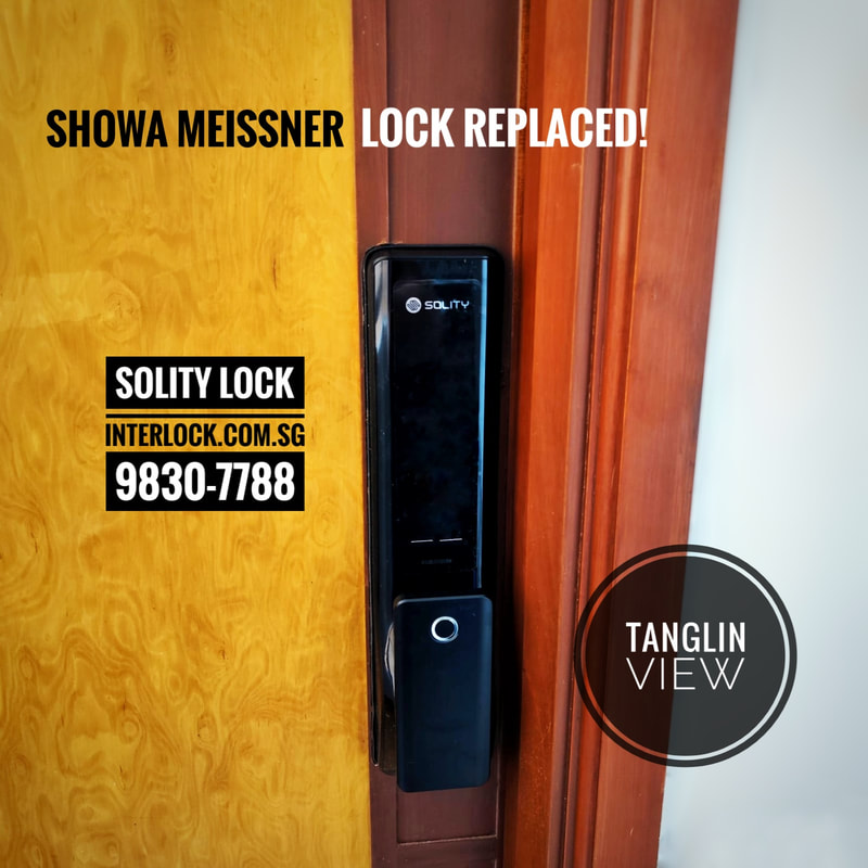 Solity GP-6000 smart lock at Tanglin View condo replace not repair Showa Meissner - Interlock Singapore - all view