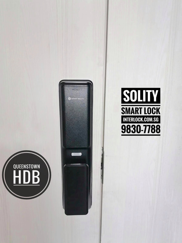 Solity GP-6000BKF Smart Door Lock at Queenstown HDB Interlock Singapore - rear view