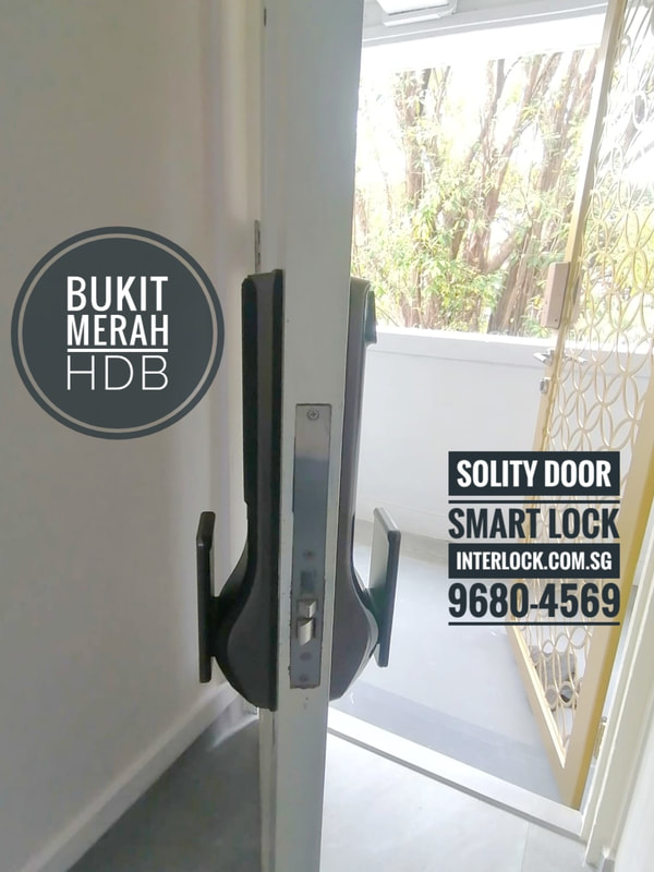 Solity GSP-2000BKF Smart Lock 3 Push Pull from Interlock Singapore