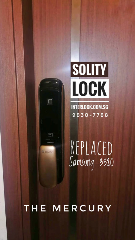 Solity Smart Lock Singapore GSP-1000BK at Mercury Condo Front Body