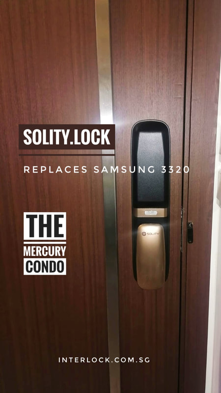 Solity Smart Lock Singapore GSP-1000BK at Mercury Condo Rear Body