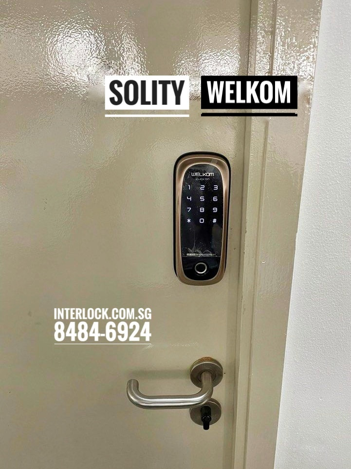 Solity Welkom WR-65B Rim Digital Lock 1 front view from Interlock Singapore