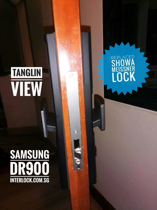 Tanglin View condo Singapore showing Samsung DR900 repair replace Showa Meissner lock - side view