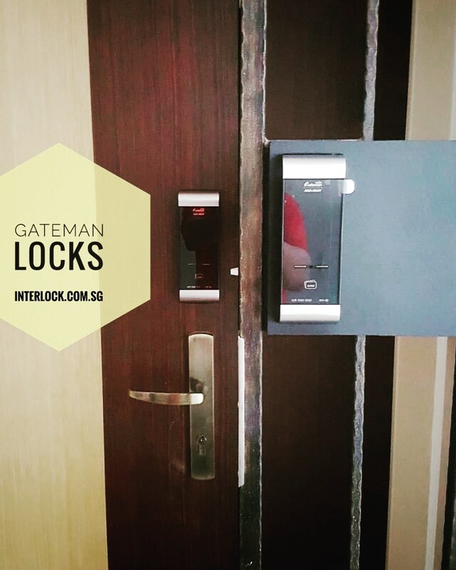 Gateman digital lock WV40 on Singapore HDB door and gate