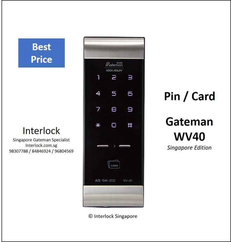 Assa Abloy Gateman WV40 is the best price pin/card digital lock in Singapore with master pin feature.