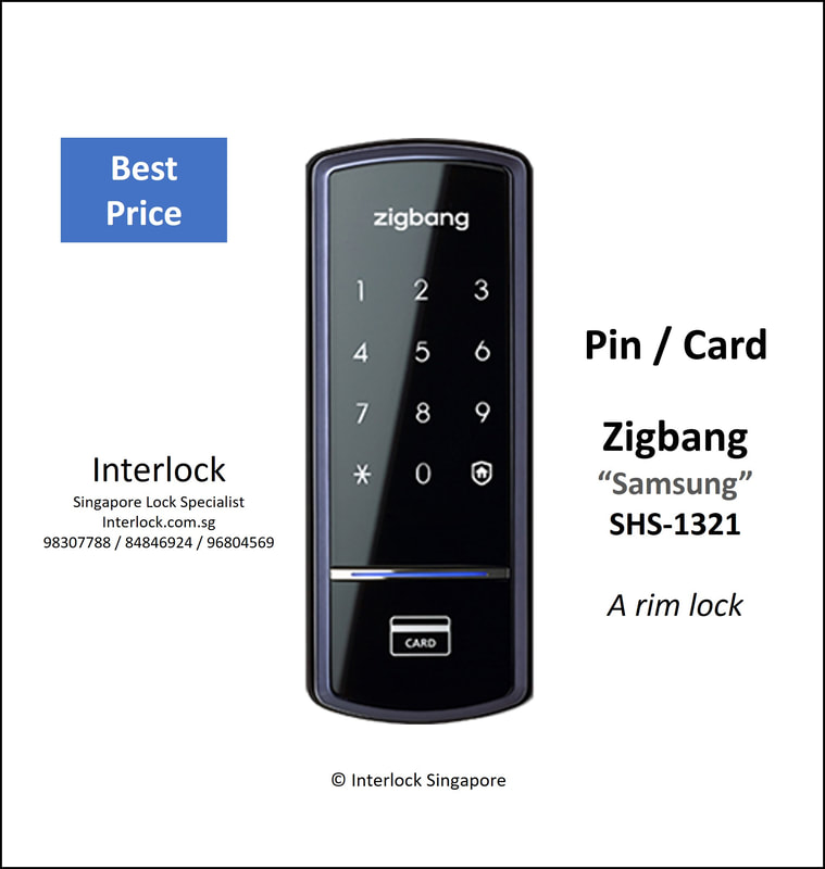 Zigbang Samsung SHS-1321 Rim Door Lock Interlock Singapore